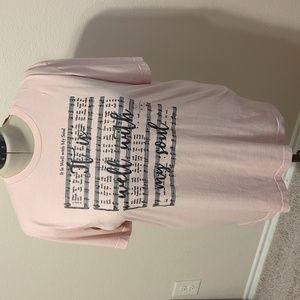 Pink women's 2XL plus t-shirt "It Is Well With My Soul" graphic